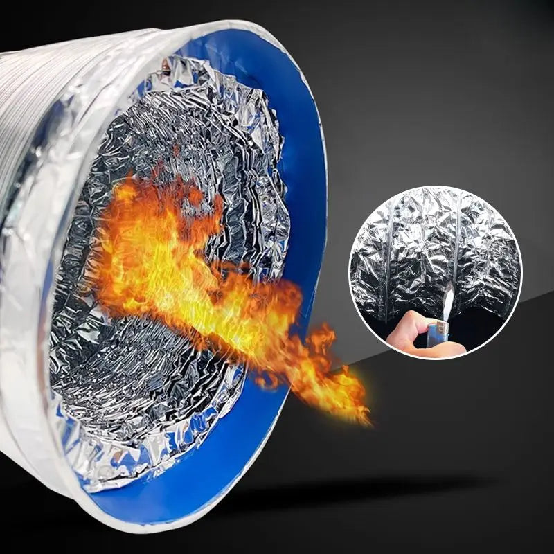 Flexible Aluminum Foil Ducting Ventilation Air Hose Vent System for Ki ...