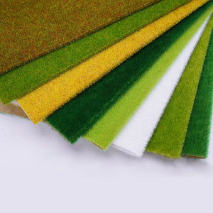 Artificial Turf Landscape Grass Mat For Model Train Not Adhesive Scenery Layout Lawn Diorama Accessories 25X25 50X50Cm 50X100Cm