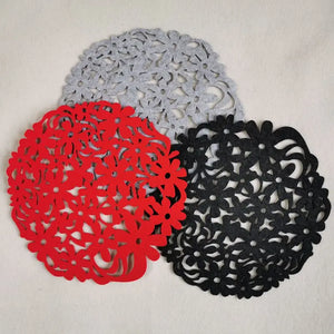 30cm Felt Coaster Insulation pads Hollow Placemat Kitchen Department Store Placemat