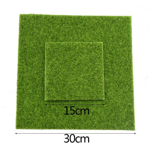 1Pcs 15cm/30cm Artificial Grassland Simulation Moss Lawn Turf Fake Green Grass Mat  Carpet DIY Micro Landscape Home Floor Decor