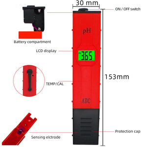 Digital PH Meter 0.01 PH Tester EC TDS Meter Water Acidity Test Tool Hydroponic Pool Pen With Backlight design aquarium 30% OFF