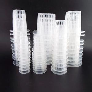 50Pcs Plant Grow Pots Net Nursery Cup Hydroponic Colonization Mesh Plastic Basket Holder Aeroponic Vegetable Planting Soilless