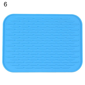 Hot ! Kitchen Silicone Heat Resistant Table Mat Non-slip Pot Pan Holder Pad Cushion Protect Table Tool  Heat Resistant Table