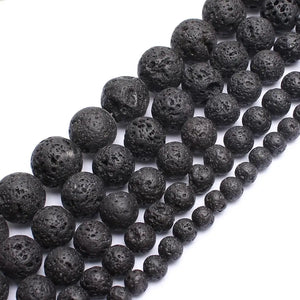 Natural Stone Beads Multicolor Rock Volcanic Lava Round Beads For Jewelry Making DIY Bracelet Earring Accessories 15''4/6/8/10mm