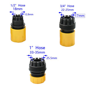 Garden Hose Quick Connector 1/2 3/4 1 Inch Pipe Coupler Stop Water Connector 32/20/16mm Repair Joint Irrigation System