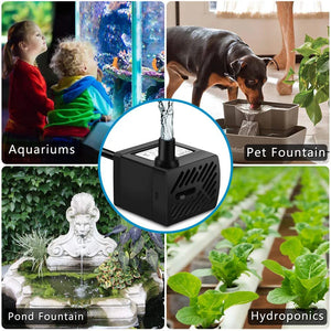 3W 220V Submersible Water Pump Ultra Quiet Wave Maker Pump For Fish Tank Fountain Hydroponics With EU Plug Power Cord (1.4M)