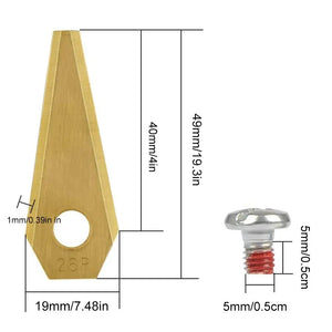 18PCS 49*19*1MM Robot Mower Replacement Blade Anti-rust Durable Mower Cutter for Bosch Indego Easy to install