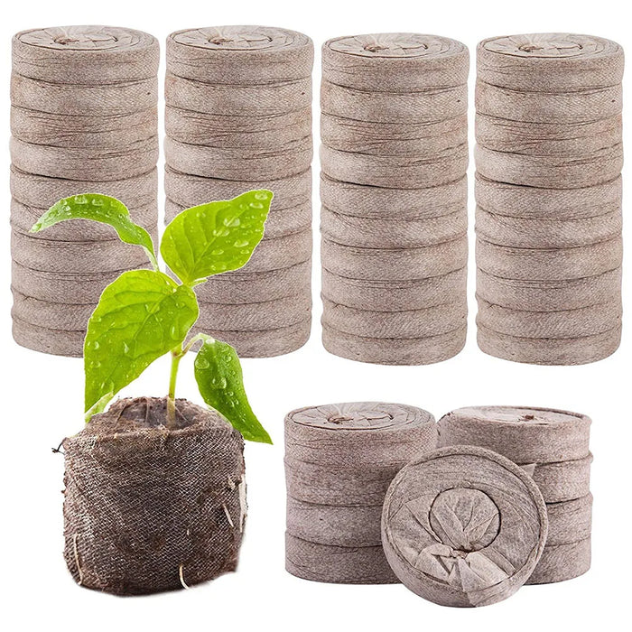 35mm Garden Soil Peat Pellets Compressed Nutrient Fertilizer Fiber Soil Block For Seeds Germination Seeds Plant Starter