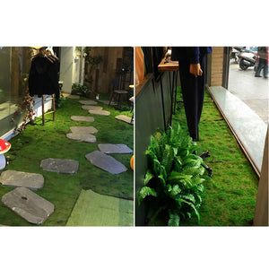 1x1m Simulation Artificial Moss Grass Turf Mat Wall Green Plants DIY Home Lawn Mini Garden Micro Landscape Decoration