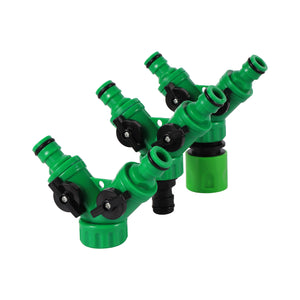 Garden Irrigation Y-shaped Water Splitter 1/2" 3/4" Female Thread 2-Way Water Valve Watering System Water Controller Switch