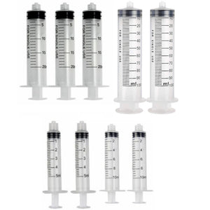 1/2/5/10 pcs  Plastic Luer Lock Syringes hydroponics Syringe Tools Sampler Measuring, Refilling, Filtration, Lab Use