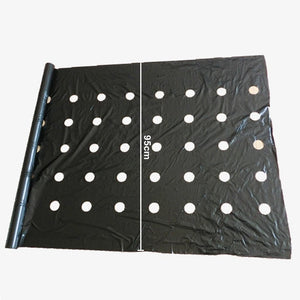 10m Black 5-Hole Mulch Film PE Plastic Mulch 0.02mm Agricultural Plants Cover Film Frost Protection Keep Warm Weed Control