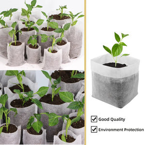 50-100PCS Garden Seeding Bags Nursery Plant Grow Bags Biodegradable Seeds Nursery Bag Fabric Planting Pocket Patio Flower Pot