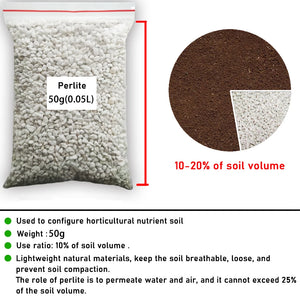 50g(0.5L) Vermiculite Perlite Pellet Configure Nutrient Soil Plant Nursery Breathable Loose Soil Substrate For Garden Bonsai