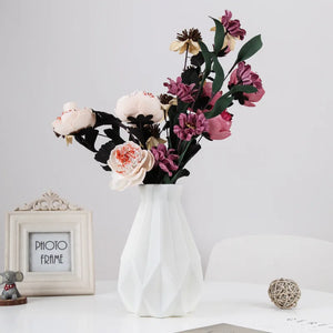 Modern Flower Vase Plastic Flower Bouquet Pot Basket Nordic Home Living Room Decoration Ornament Dinner Table Flower Arrangement