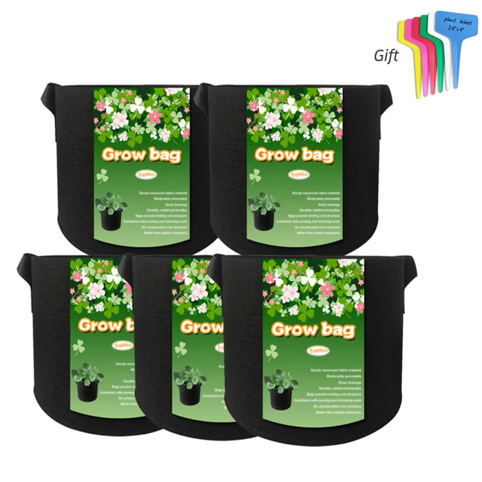 Grow Bags Heavy Duty Thickened Non-woven Fabric Pots with Handle Indoor/Outdoor Garden Grow Kits 1/2/3/5/7/10/20/30 Gallon