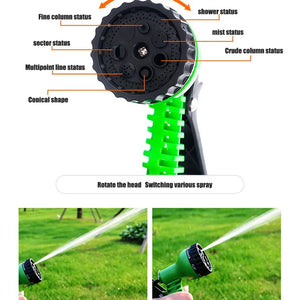 25FT-200FT Garden Hose Expandable Flexible Water Hose Plastic Hoses Car Wash Water Gun Garden Sprayer Watering Irrigation Tools