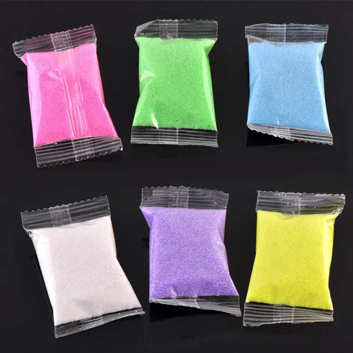 Quartz Sand Fairy Garden Artificial Powder Mini Tree Snow Micro Landscape Decoration Christmas Sand Table Accessories 24g/Pack