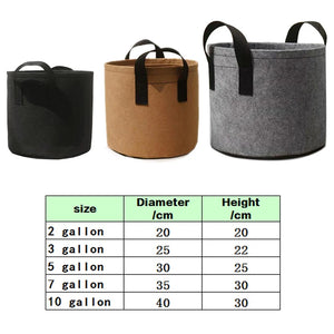 2 5 Gallon Plant  Grow Bags Growing Potato  home garden tools 7Gallon 10 Gallon planting  flower fruit Tree Fabric Pots