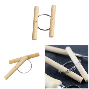 Wooden Cutting Wire for Clay Pottery Sculpture Modeling Making Toot xqmg Pottery Ceramics Tools Arts Crafts Sewing Home Garden