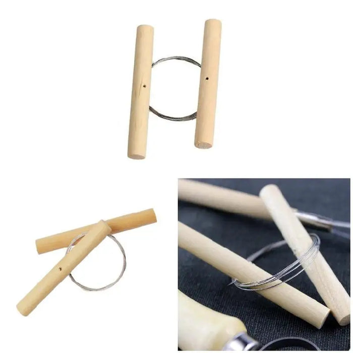 Wooden Cutting Wire for Clay Pottery Sculpture Modeling Making Toot xqmg Pottery Ceramics Tools Arts Crafts Sewing Home Garden