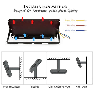 50W LED Grow Light Full Spectrum AC 220V Plant Floodlight Greenhouse Plant Hydroponic Plant Spotlight LED Plant Growth Lamp