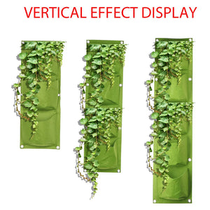 1-6 Pockets Green Grow Bags Vertical Cross Wall Hanging Planting Bags Planter Garden Vegetables Living Garden Bag Home Supplies