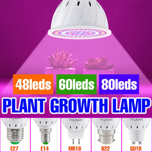 E27 Hydroponic Growth Light E14 Led Grow Bulb GU10 MR16 B22 220V 3W 4W 5W Full Spectrum For Flower Plant Hydroponic Growing Lamp