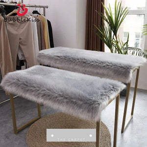 LOYAlgogo Wool Fur Rugs For Dressing Table Decoration Bedroom Furry Mat Store Display Cabinet Mat Long Hair Plush Carpet