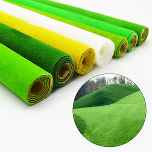 Artificial Turf Landscape Grass Mat For Model Train Not Adhesive Scenery Layout Lawn Diorama Accessories 25X25 50X50Cm 50X100Cm