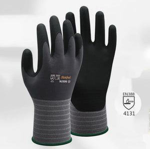 Work Gloves Oil And Gas NJ506 High Flex Safety Glove Nitrile Foam Gardening Glove Maxi Abrasion Resistant