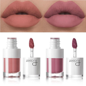 Pudaier Matte Lip Gloss Waterproof Nude Pink Lip Makeup Tattoo Long Lasting Lip Tint Liquid Plumper Lipstick Rouge A Levre Mat