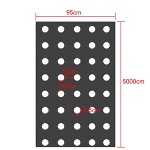 5Holes 0.95*50m 0.02mm Black Garden Greenhouse Vegetables Membrane Agricultural Plants Mulch Seeding Plastic Perforated PE Film