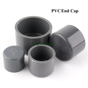 2~100pcs Inner Diameter 20~50mm PVC Pipe End Cap Connector Aquarium Fish Tank Hydroponic Planting Frame End Plug Joint Fittings