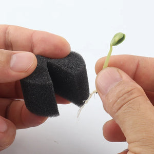 100pc Black Rooting Sponge Hydroponics Block Cloning Collar Aquaponics Net Pot Sponge Anti-Alga 4 Size Available