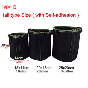 1/2/3 gallon Plant Grow Bags Nursery pots Veg Potato Transplanting planting Flower Pots Self-Adhesion Fabric Supplies Garden To