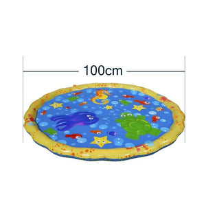 150cm Pet Play Water Spray Splash Mat Inflatable Sprinkler Cushion Pads Outdoor Garden Fountain Toy Tub Swiming Pool for Kid Dog