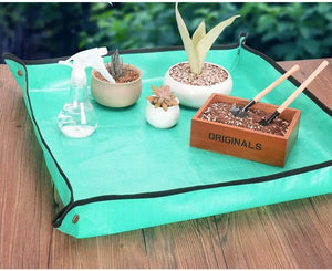 50cm 68cm 100cm Plant Repotting Square Mat Waterproof Thicken Indoor Transplanting Dirty Catcher Bonsai Succulent Potting Tarp