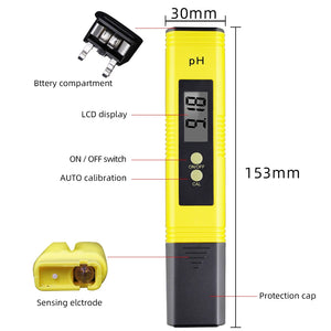 Digital PH Meter 0.01 PH Tester EC TDS Meter Water Acidity Test Tool Hydroponic Pool Pen With Backlight design aquarium 30% OFF