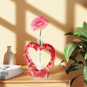 Resin Mold for Plant Propagation Station Epoxy Heart Shape Vase Silicone Mold Resin Casting Mould Hydroponic Flowers Home Decor