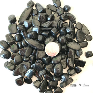 100g Black Tourmaline Stone Crystal Healing Blue Small Gravel Quartz Mineral Landscape Fish Tank FlowerPot Garden Home Ornament