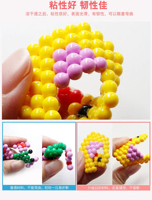 600Pcs Plastic box packag 30 Colors 5mm perlen Water Beads Spray Magic beads Educational  Puzzles pegboard for Children Toy