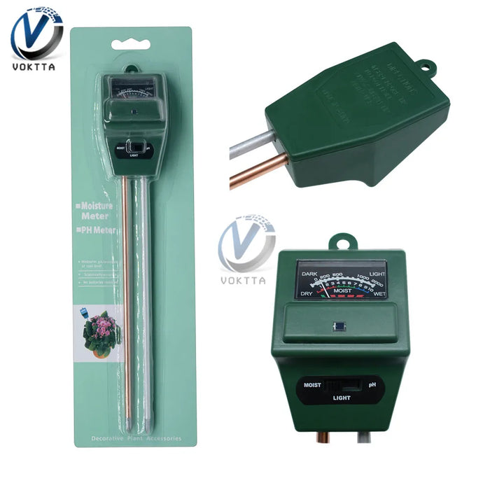 PH Meter 3 in 1 Plant Flower Soil Moisture Tester Sensor Monitor Analyzer Meter  for Aquarium Indoor Garden Plant Soil Analyzer