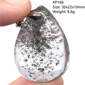 Natural Ghost Phantom Quartz Pendant Jewelry For Women Man Love Gift Crystal Silver Healing Beads Clear Garden Gemstone AAAAA