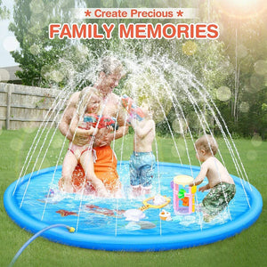 150cm Pet Play Water Spray Splash Mat Inflatable Sprinkler Cushion Pads Outdoor Garden Fountain Toy Tub Swiming Pool for Kid Dog