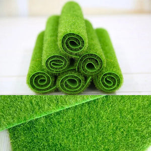 1Pcs 15cm/30cm Artificial Grassland Simulation Moss Lawn Turf Fake Green Grass Mat  Carpet DIY Micro Landscape Home Floor Decor