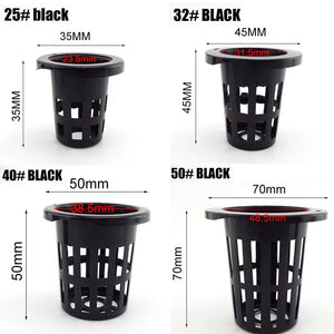 50Pcs Plant Grow Net Nursery Pots Cup Hydroponic colonization Mesh plastic Basket holder vegetable Planter Soilless greenhouse