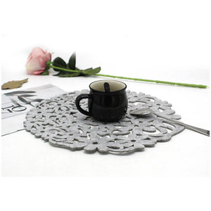 30cm Felt Coaster Insulation pads Hollow Placemat Kitchen Department Store Placemat