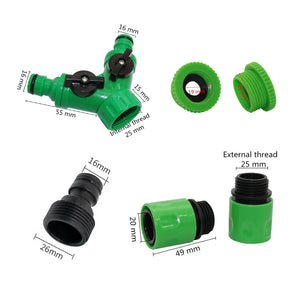 Garden Irrigation Y-shaped Water Splitter 1/2" 3/4" Female Thread 2-Way Water Valve Watering System Water Controller Switch