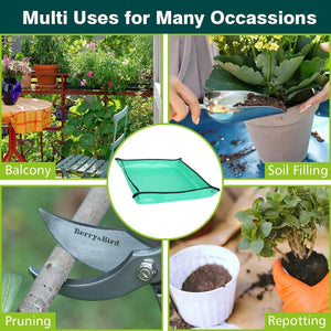 Gardening Planting Mat PE Plant Repotting Mat, Foldable Waterproof Gardening Potting Pad Flower Pots Transplanting Mats